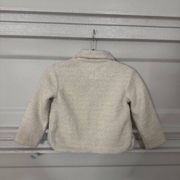 Girls' Faux Shearling Shirt Jacket - Cat & Jack Cream - Picture 9 of 9